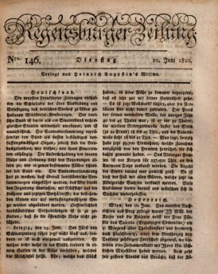 Regensburger Zeitung Dienstag 20. Juni 1820