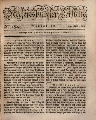 Regensburger Zeitung Samstag 24. Juni 1820