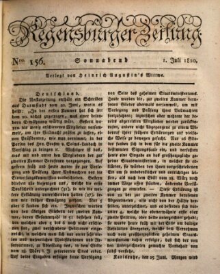 Regensburger Zeitung Samstag 1. Juli 1820