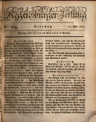 Regensburger Zeitung Dienstag 11. Juli 1820