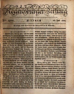 Regensburger Zeitung Mittwoch 26. Juli 1820