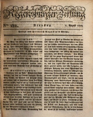 Regensburger Zeitung Dienstag 1. August 1820