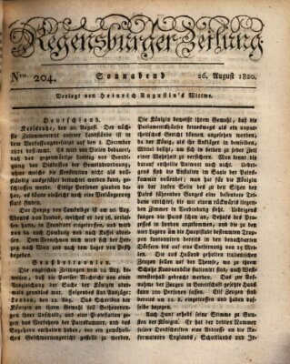 Regensburger Zeitung Samstag 26. August 1820
