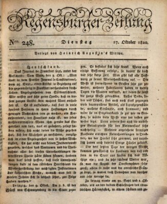 Regensburger Zeitung Dienstag 17. Oktober 1820