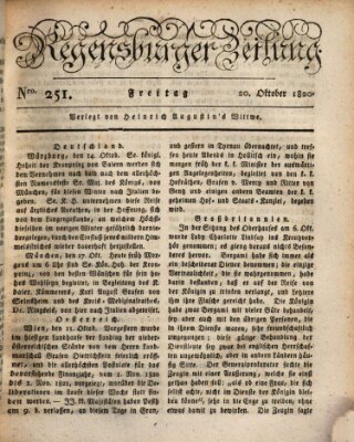 Regensburger Zeitung Freitag 20. Oktober 1820