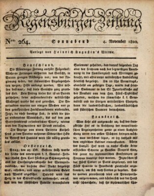 Regensburger Zeitung Samstag 4. November 1820