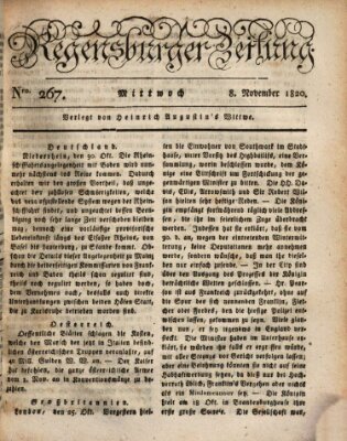 Regensburger Zeitung Mittwoch 8. November 1820