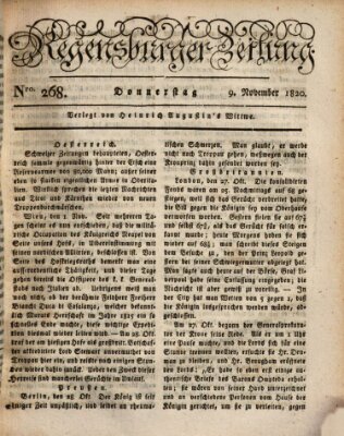 Regensburger Zeitung Donnerstag 9. November 1820