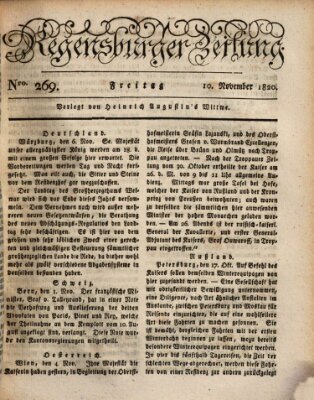 Regensburger Zeitung Freitag 10. November 1820