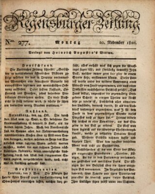 Regensburger Zeitung Montag 20. November 1820