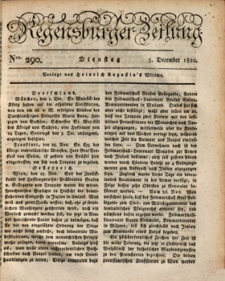 Regensburger Zeitung Dienstag 5. Dezember 1820