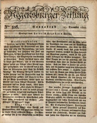 Regensburger Zeitung Samstag 23. Dezember 1820