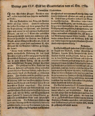 Staats-Relation der neuesten europäischen Nachrichten und Begebenheiten Sonntag 26. Dezember 1784