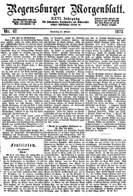 Regensburger Morgenblatt Donnerstag 20. Februar 1873