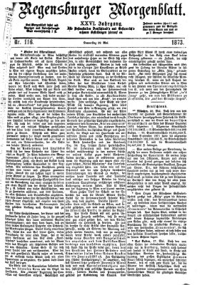 Regensburger Morgenblatt Donnerstag 22. Mai 1873