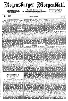 Regensburger Morgenblatt Dienstag 26. August 1873