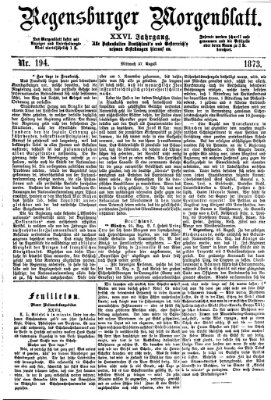 Regensburger Morgenblatt Mittwoch 27. August 1873