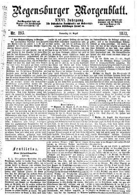 Regensburger Morgenblatt Donnerstag 28. August 1873