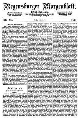 Regensburger Morgenblatt Samstag 6. September 1873