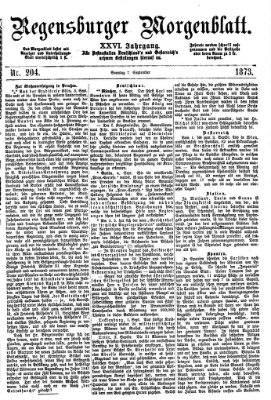 Regensburger Morgenblatt Sonntag 7. September 1873