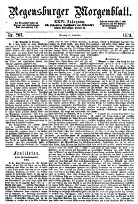 Regensburger Morgenblatt Mittwoch 10. September 1873