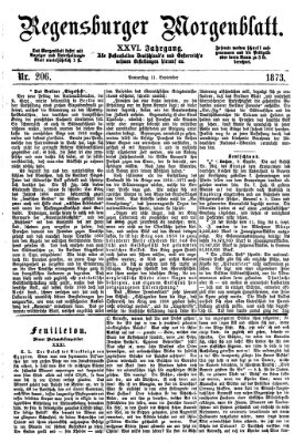 Regensburger Morgenblatt Donnerstag 11. September 1873