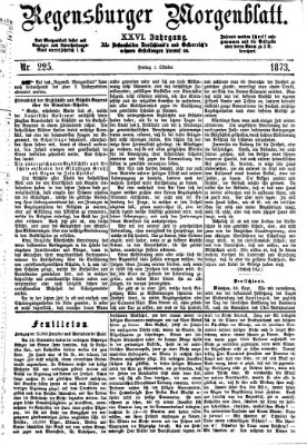 Regensburger Morgenblatt Freitag 3. Oktober 1873