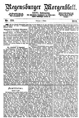 Regensburger Morgenblatt Mittwoch 8. Oktober 1873