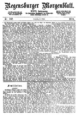 Regensburger Morgenblatt Donnerstag 23. Oktober 1873