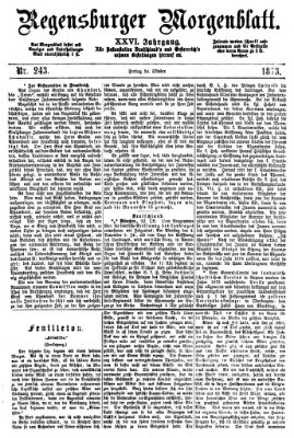 Regensburger Morgenblatt Freitag 24. Oktober 1873