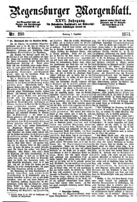 Regensburger Morgenblatt Sonntag 7. Dezember 1873