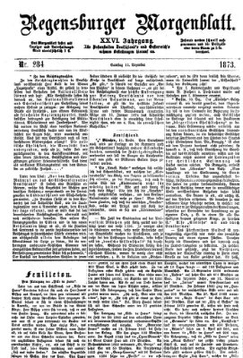 Regensburger Morgenblatt Samstag 13. Dezember 1873