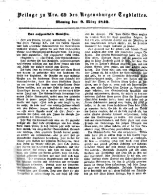 Regensburger Conversations-Blatt (Regensburger Tagblatt) Montag 9. März 1840