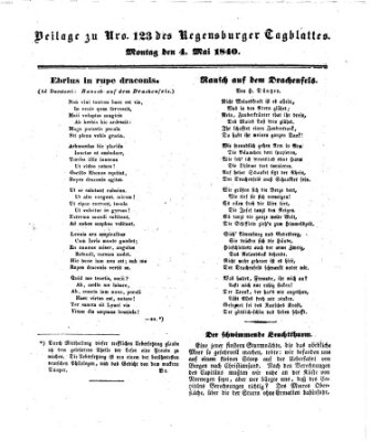 Regensburger Conversations-Blatt (Regensburger Tagblatt) Montag 4. Mai 1840