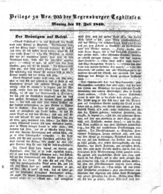 Regensburger Conversations-Blatt (Regensburger Tagblatt) Montag 27. Juli 1840