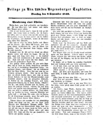 Regensburger Conversations-Blatt (Regensburger Tagblatt) Dienstag 8. September 1840