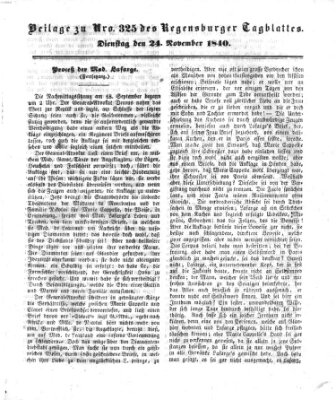 Regensburger Conversations-Blatt (Regensburger Tagblatt) Dienstag 24. November 1840