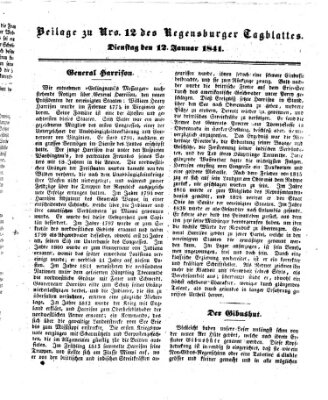 Regensburger Conversations-Blatt (Regensburger Tagblatt) Dienstag 12. Januar 1841