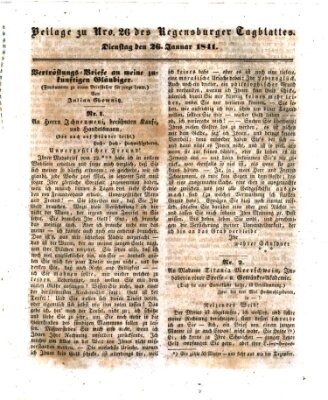 Regensburger Conversations-Blatt (Regensburger Tagblatt) Dienstag 26. Januar 1841