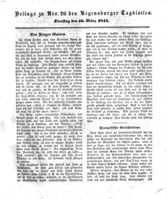 Regensburger Conversations-Blatt (Regensburger Tagblatt) Dienstag 16. März 1841