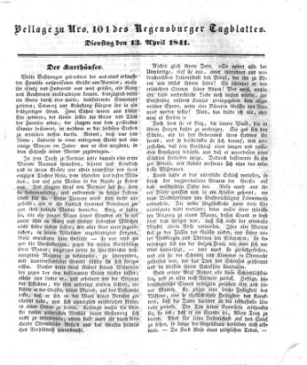 Regensburger Conversations-Blatt (Regensburger Tagblatt) Dienstag 13. April 1841