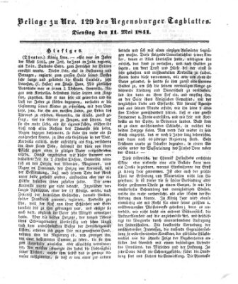 Regensburger Conversations-Blatt (Regensburger Tagblatt) Dienstag 11. Mai 1841