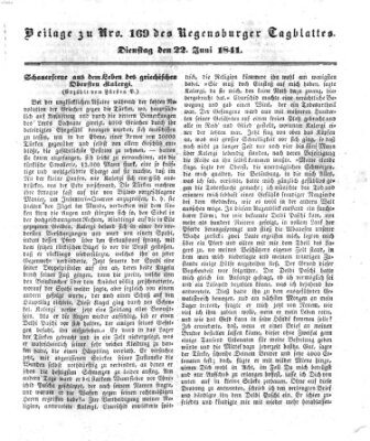 Regensburger Conversations-Blatt (Regensburger Tagblatt) Dienstag 22. Juni 1841