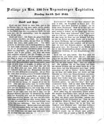 Regensburger Conversations-Blatt (Regensburger Tagblatt) Dienstag 13. Juli 1841