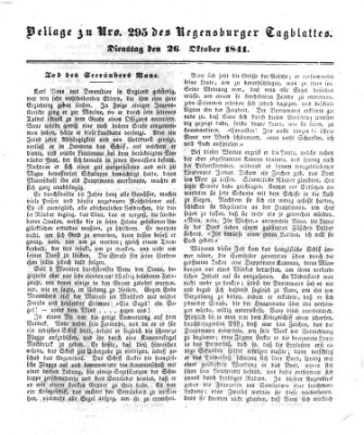 Regensburger Conversations-Blatt (Regensburger Tagblatt) Dienstag 26. Oktober 1841