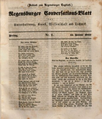 Regensburger Conversations-Blatt (Regensburger Tagblatt) Freitag 15. Januar 1841