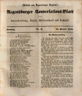 Regensburger Conversations-Blatt (Regensburger Tagblatt) Sonntag 17. Januar 1841