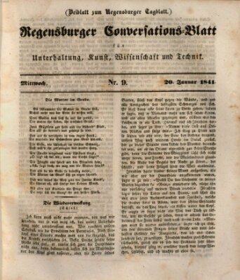 Regensburger Conversations-Blatt (Regensburger Tagblatt) Mittwoch 20. Januar 1841