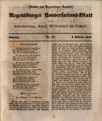 Regensburger Conversations-Blatt (Regensburger Tagblatt) Sonntag 7. Februar 1841