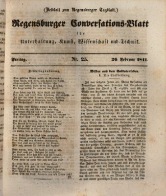 Regensburger Conversations-Blatt (Regensburger Tagblatt) Freitag 26. Februar 1841